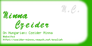 minna czeider business card